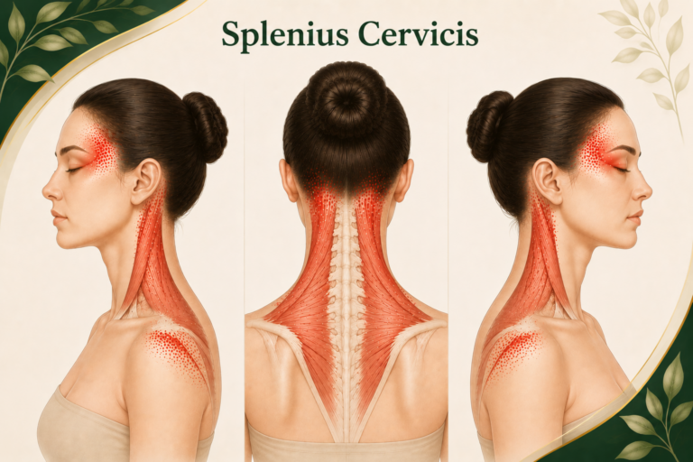 Splenius Cervicis trigger point ทำให้ปวดบ่า คอ และร้าวขึ้นกระบอกตา